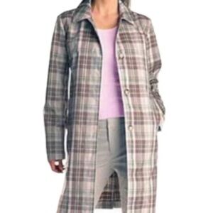 Gap Plaid Rain Coat NWT